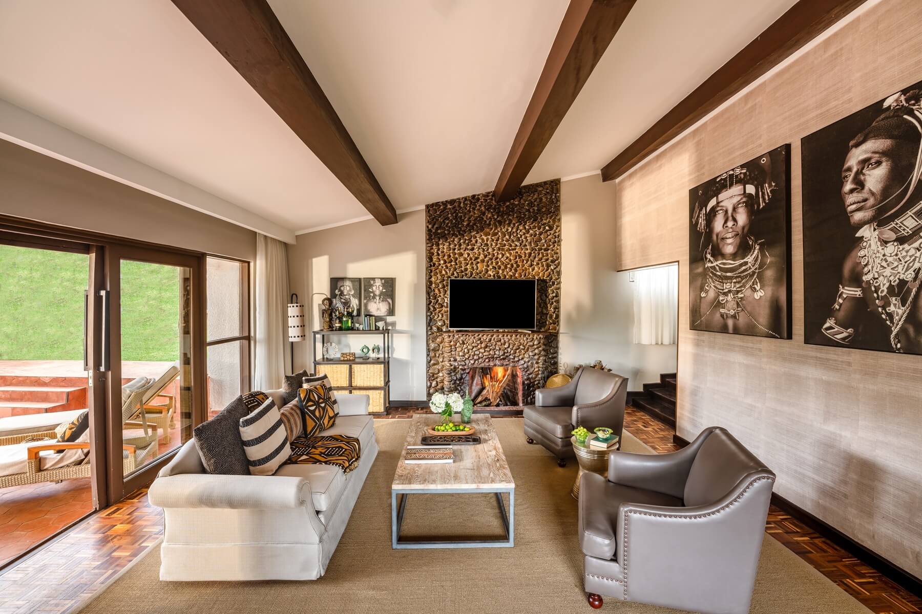 Resting lounge at Fairmont Mount Kenya Safari club