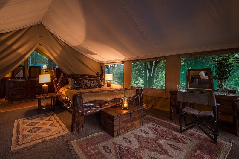 Suite interior in governor's camp Masai Mara