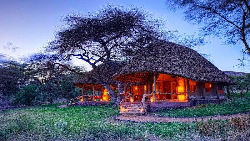 Exterior view of Tortilis Camp Amboseli