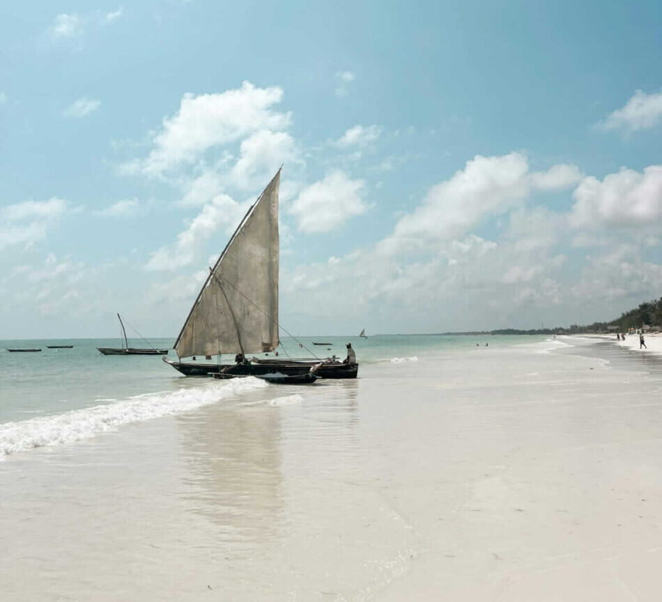 Zanzibar beach during the dry season considered as one of the best time to visit Tanzania.