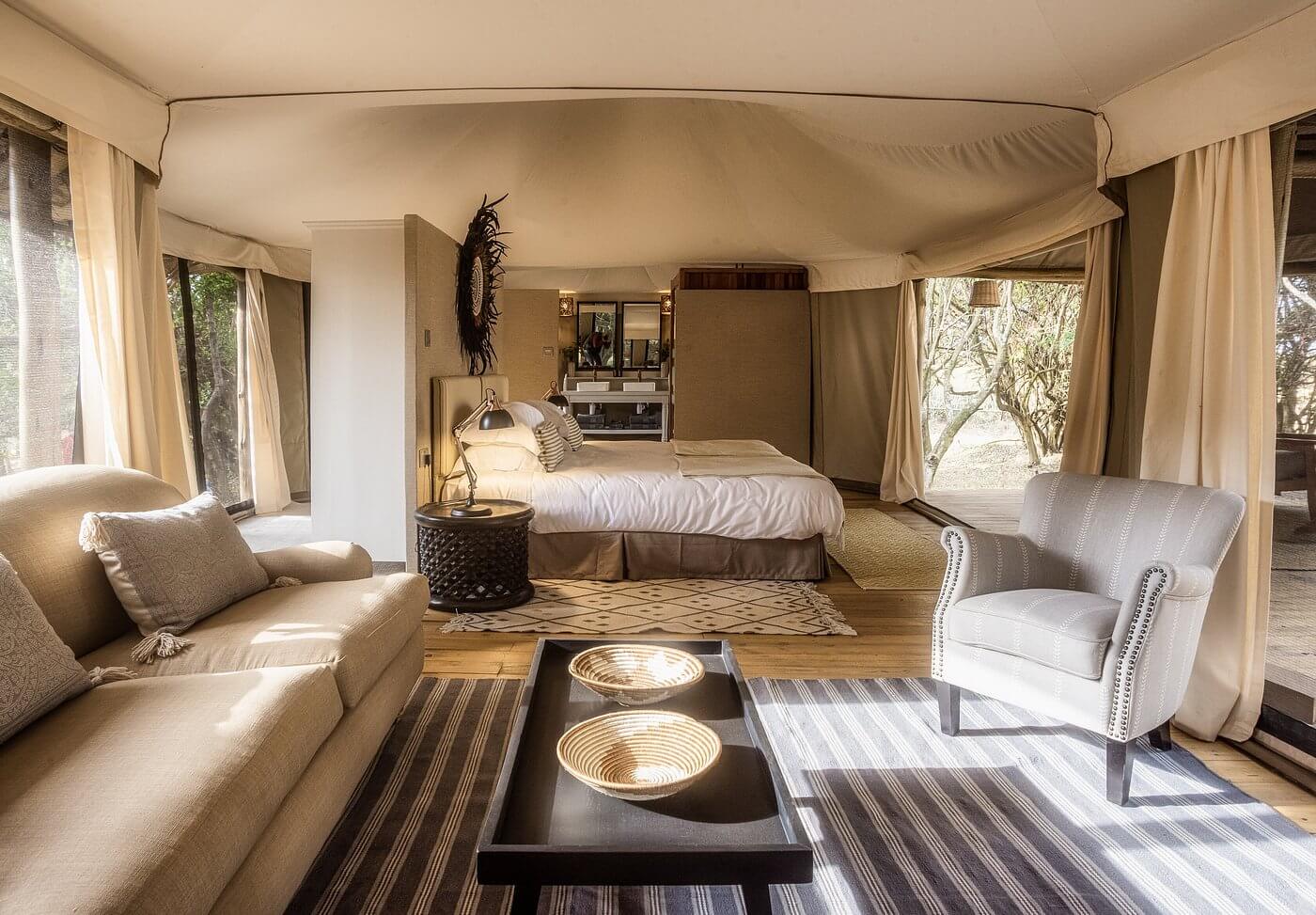A single room at Ilkeliani Camp masai mara
