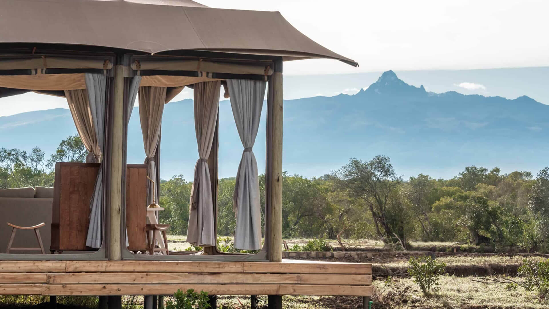 Exterior view of River Camp in Ol Pejeta