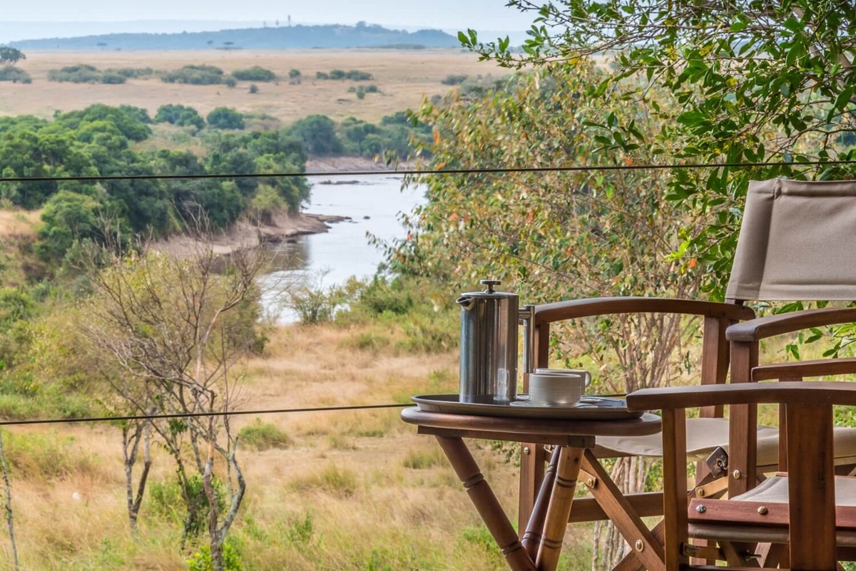 The view of Mara River from Entim Mara camp 
