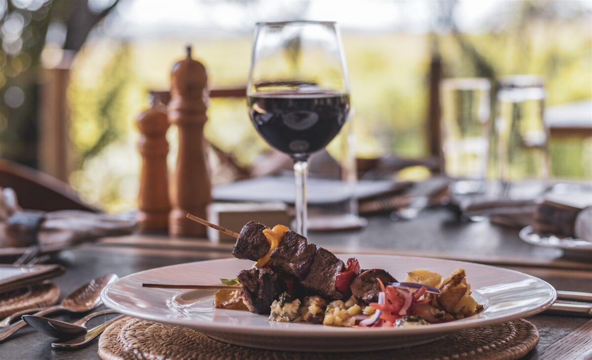 Dinner served in lerai safari camp