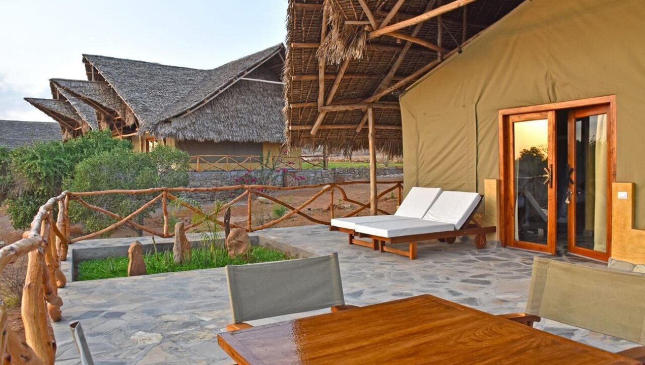 Kiboko River camp in Tsavo East National Park
